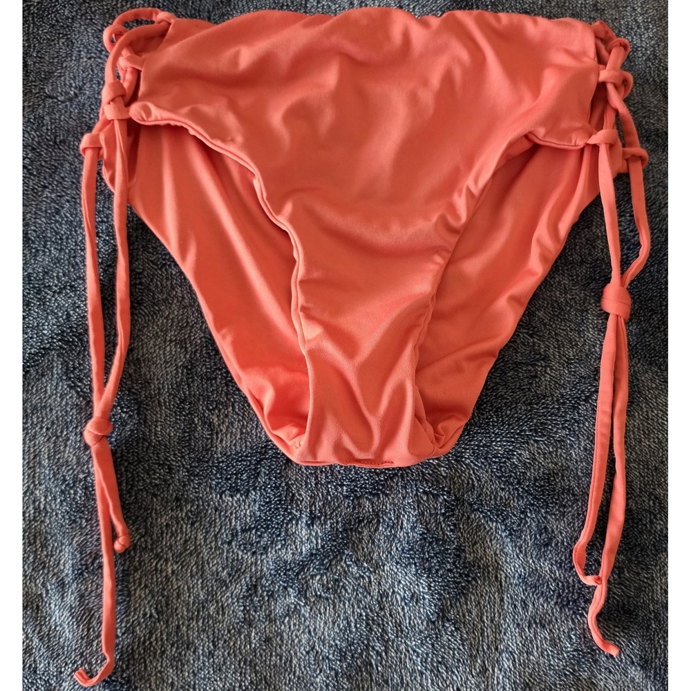 San Lorenzo Bikini Bottoms Coral Solid Swimwear Resort Women Swim Bottom